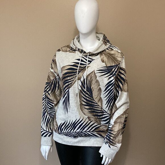 Mens SUN + STONE Leaf Print Hoodie- Size XL - Picture 6 of 15